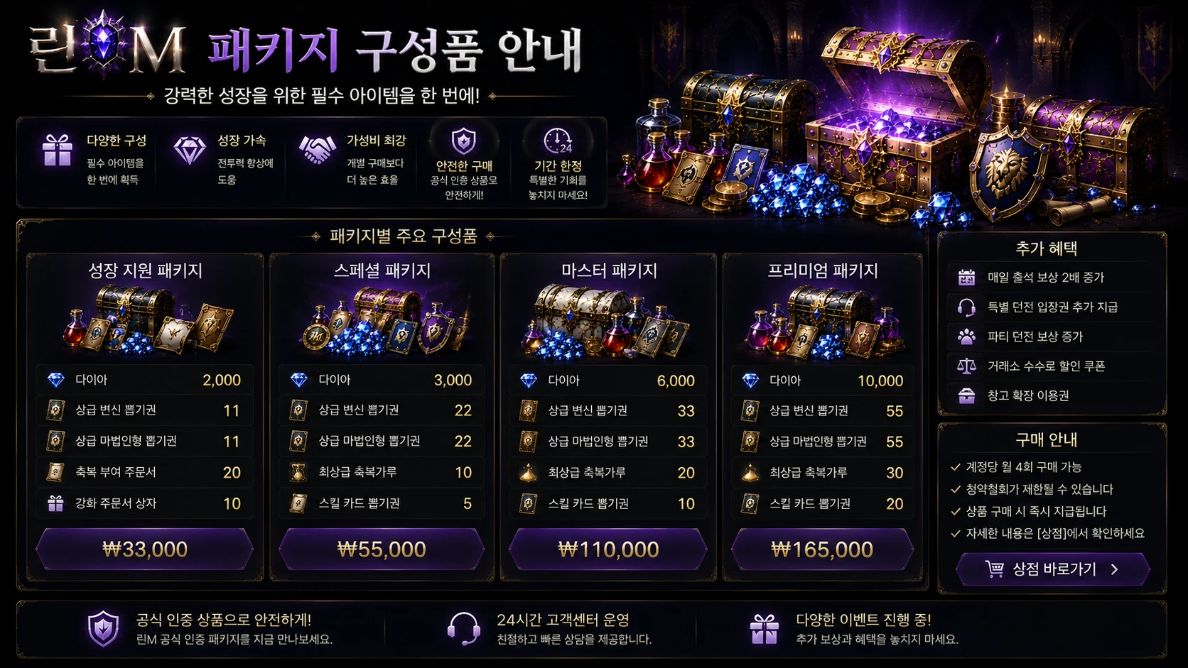 린M 패키지 구성품 안내 이미지